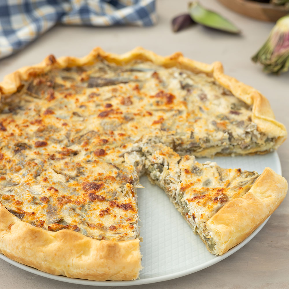 pizza rustica con carciofi