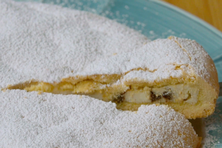 crostata con ricotta e gocce di cioccolato