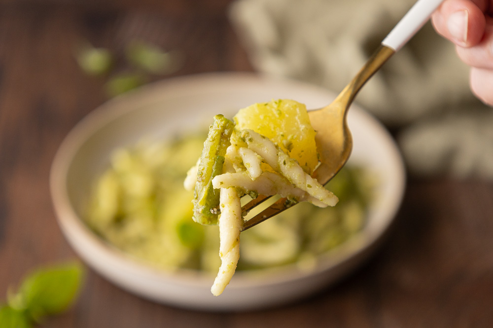 trofie al pesto con patate e fagiolini